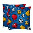 thumbnail image 1 of Football Sumptuous Velvet Throw Pillow Covers Set of 2, Decorative Bed Pillow Cases with Unique Patterns for Home Decor, Sizes 16x16, 18x18, 20x20 Inches, 1 of 6
