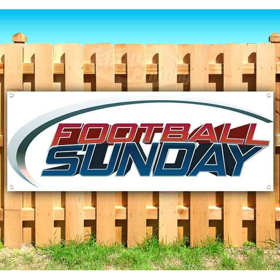 Football Sunday 13 oz Vinyl Banner With Metal Grommets