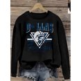 thumbnail image 1 of Football Sweatshirt for Women Game Day Graphic shirt Football Team Fans Long Sleeve Top, 1 of 5