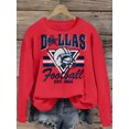 thumbnail image 1 of Football Sweatshirt for Women Game Day Graphic shirt Football Team Fans Long Sleeve Top, 1 of 5