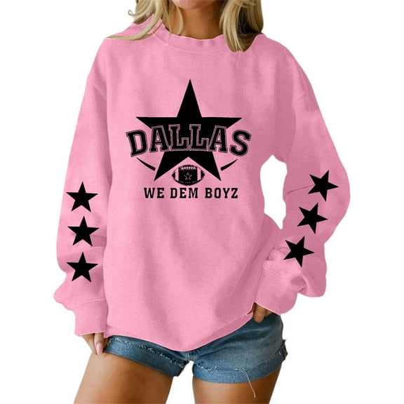 Football Sweatshirt for Women Game Day Print Long Sleeve Football Season Pullover Sunday Funday Fall Winter Tunic Tops