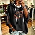 thumbnail image 1 of Football Sweatshirts for Women Game Day Shirts Heart Graphic Workout Tops Graphic Fall Fashion Must Haves With Drawstring Athletic Gym Shirts Game Day Sweatshirts Baseball Mom Fall Tops Black, 1 of 5