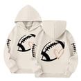 thumbnail image 1 of Football Sweatshirts for Women Hiking Shirts Baseball Mom Shirt Gift Football Graphic Plus Size Hooded Workout Game Day Sweatshirts Sunday Funday Shirt Fall Fashion Must Haves Mom Shirts Beige, 1 of 2