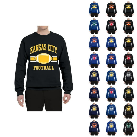 Football Sweatshirts for Men 2025 Long Sleeve Crewneck City Team Rugby Graphic Sweatshirt Pullover Tops