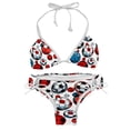 thumbnail image 1 of Football Swimsuit Women Bikini Set with Detachable Sponge and Adjustable Strap, Two-Pack, Beach Pool Vacation., 1 of 6