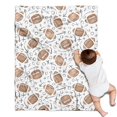 thumbnail image 1 of Football with Symbols Pattern Blanket,Comfortable Soft Flannel Throw Blanket,All Season,Warm Lightweight Blankets for Sofa Bed Couch Living Room Chair,30"x40", 1 of 4