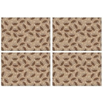 Football with Symbols Pattern Summer Placemats Table Placemats Set Of 4-Linen Kitchen Washable Placemats Table Mats 11.8"x17.7"Non-Slip Heat Resistant