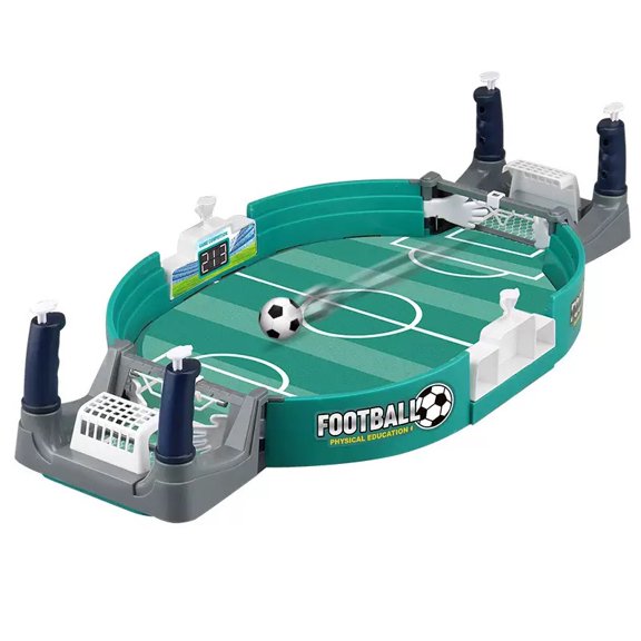 Football Table Interactive Game for Kids & Adults, Mini Tabletop Soccer Pinball Game Set, 2 Player Fast Sling Puck Style Foosball Game, Family Party Game Night Table Game for Home