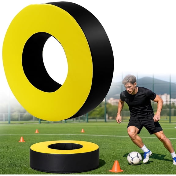 Football Tackle Wheel, Heavy Duty Tackling Dummy for Football , Round Tackle Ring for Blocking and Pursuit Drills, Safe Practice Equipment for Team