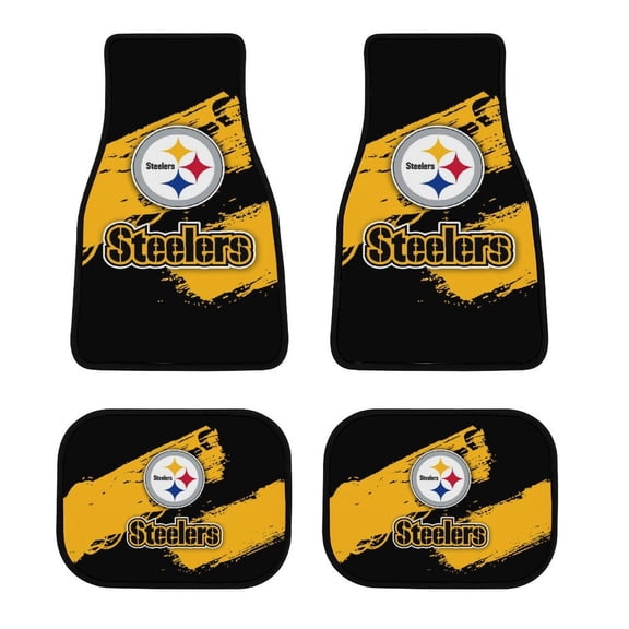 Football Team Car Floor Mats Set Of 4, Non-Slip Floor Mats Suitable For Most Models Car Interior Decorative Floor Mats for Fans