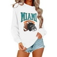 thumbnail image 1 of Football Team City Sweatshirts for Women Fall Winter Long Sleeve Crewneck Football Graphic Sweatshirt Pullover Tops, 1 of 4