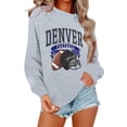 thumbnail image 1 of Football Team City Sweatshirts for Women Fall Winter Long Sleeve Crewneck Football Graphic Sweatshirt Pullover Tops, 1 of 4