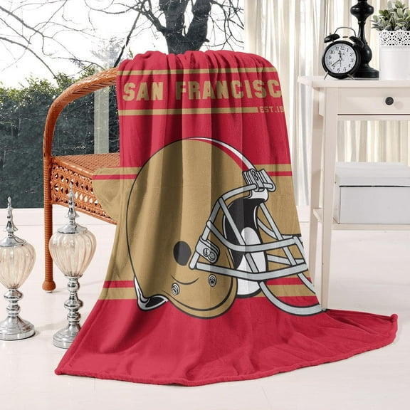 Football Team Color Blanket Gifts for Men Women, Throw Blanket 60x50 Inches, Lightweight Warm Football Fans Fleece Blanket for Sofa Bed Couch Living Room Chair