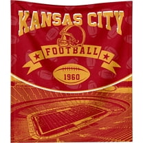 Football Team Color Throw Blanket 50x60 Inches Flannel City Football Blanket Gift for Men Women Boys Kids Fans Cozy Sofa Leightweight Warm Travel Blanket Decor for Bedroom Living RoomRED