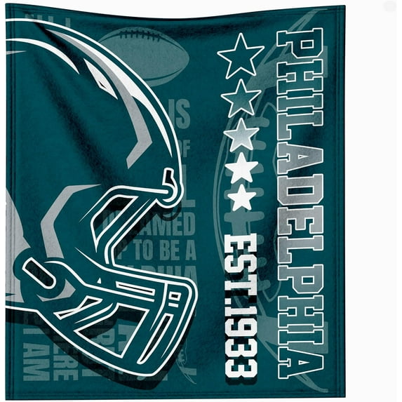 Football Team Color Throw Blanket Football Flannel Blanket for Men Women Boys Kids Team Blanket for Living Room for Football Fans Gifts 60" x 50"