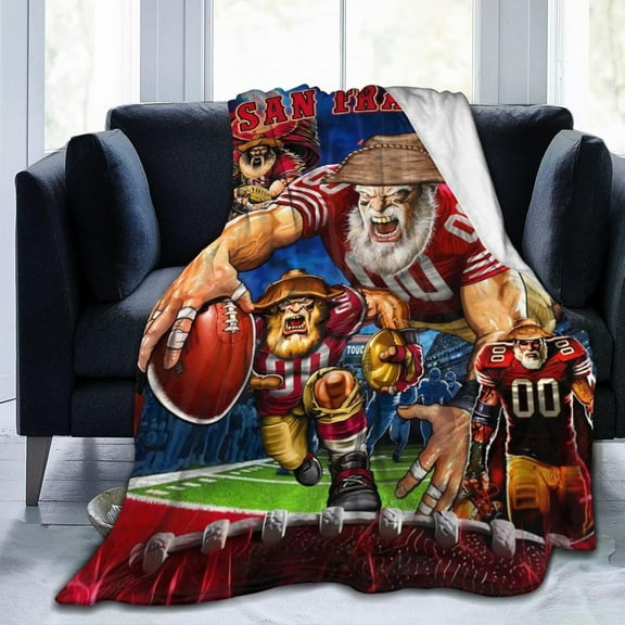 Football Team Fan Gifts Football Throw Blanket Soft Fleece Flannel City Classic Throw Blanket 60x50Inches Style2