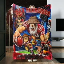 Football Team Fan Gifts Football Throw Blanket Soft Fleece Flannel City Classic Throw Blanket 60x50Inches Style2