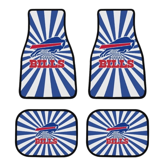 Football Team Floor Mats Set of 4,Carpets Mat Decorative Non-Slip Car Accessories Universal for Car SUV Truck Car Interior Decorative Floor Mats