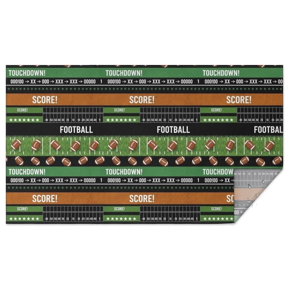 Green Tablecloth Pattern Football Text Green Pattern Waterproof Tablecloth, Rectangular ...