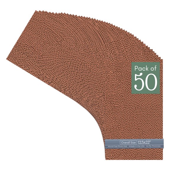 Football Texture 12.5x22 Uncut Art Mat Board - No Opening - 50 Mats