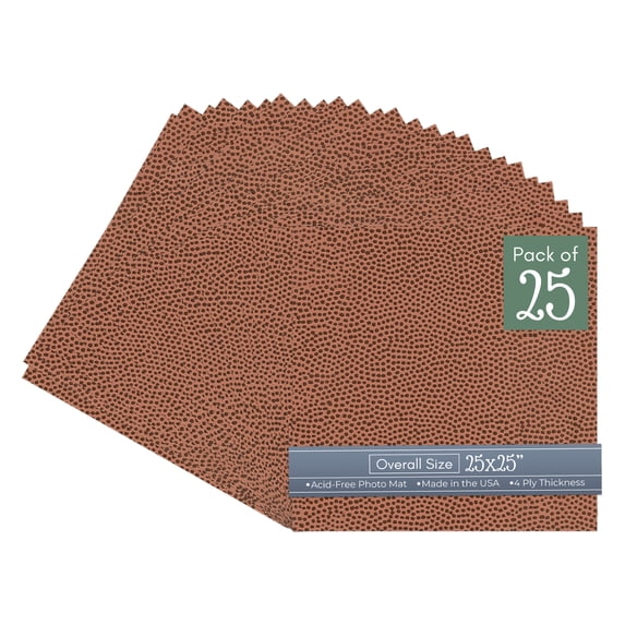 Football Texture 25x25 Uncut Art Mat Board - No Opening - 25 Mats