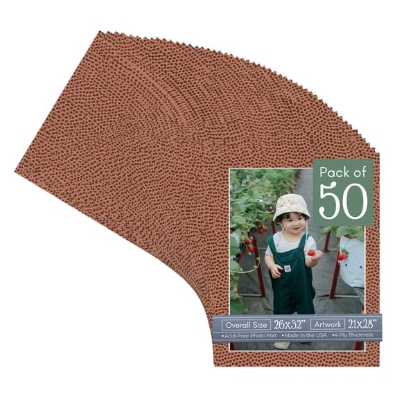 Football Texture Picture Frame Mat for 26x32 Frames - Fits 21x28 Photos - 50 Mats