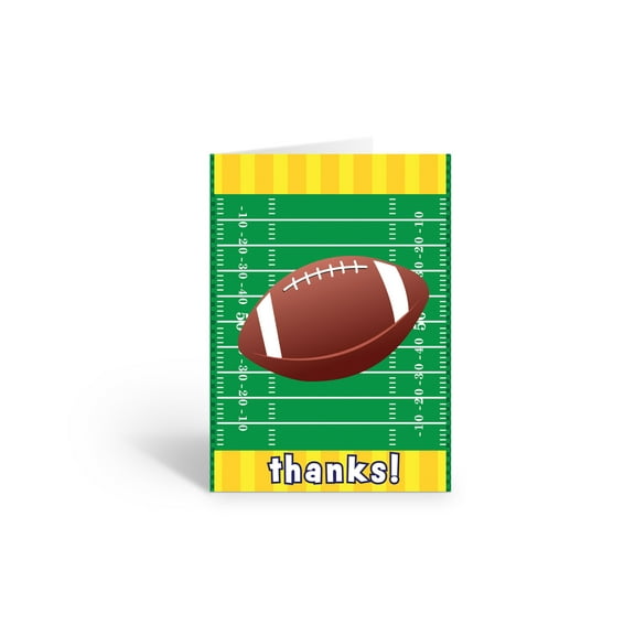 Football Thank You Note Card- 10 Boxed Football Note Cards Cards & Envelopes - B