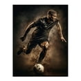 thumbnail image 1 of Football The Beautiful Game Action Artwork Striker Man Cave Artwork Unframed Wall Art Print Poster Home Decor Premium, 1 of 5