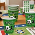 thumbnail image 1 of Football Theme Disposable Tableware Green Stadium Plates Paper Cup Tissue Set Party-Themed Paper Plates Disposable Tableware, 1 of 6