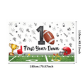 thumbnail image 1 of Football Theme Party Decoration First Year Down Banner Trophy Design Celebration Helmet for Birthday Party Kids Event Decoration, 1 of 7