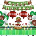 thumbnail image 1 of Football Theme Party Supplies - Including HAPPY BIRTHDAY Banner, Football Foil Balloons, Cake Topper, Tablecloth, Balloons for Game Day, and Football Birthday party Decorations, 1 of 7
