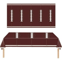 Football Themed Disposable Tablecloth American Football Field Pattern Table Cover for Birthday Parties Game Day Tailgate Decorations and Sports Fan Party Supplies