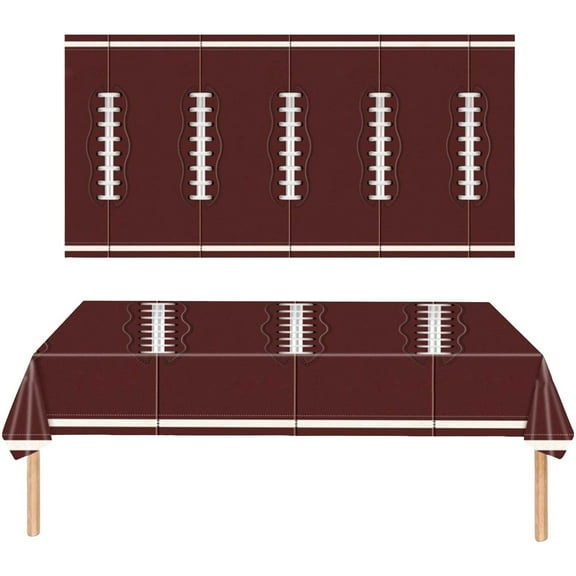 Football Themed Disposable Tablecloth American Football Field Pattern Table Cover for Birthday Parties Game Day Tailgate Decorations and Sports Fan Party Supplies