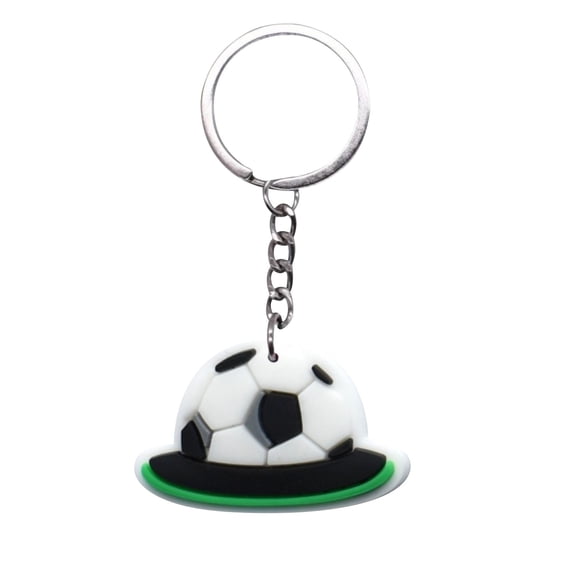 Football Themed PVC Soft Rubber Keychains Bag Charms For Fans Accessories