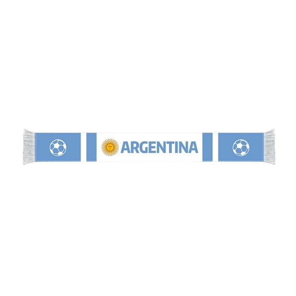 Football Themed Party Decorations, Argentina Woven Fan Scarf, 64X7 In, Printed Sun Graphics, Game Cheering, 1 Pc