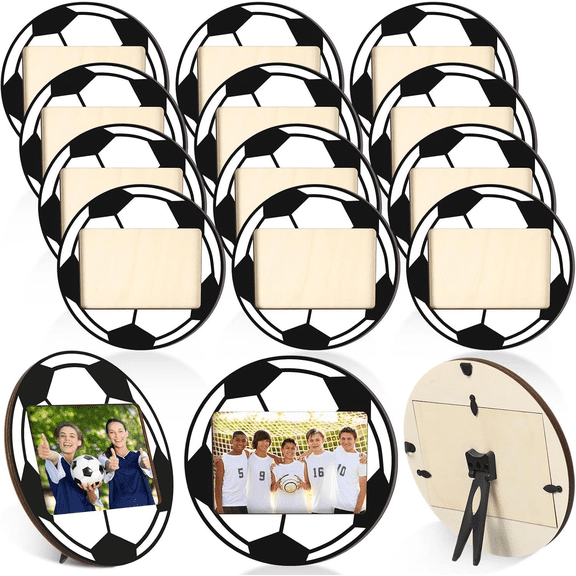Football Themed Solid Wood Photo Frame, Sports Commemorative Desktop Ornament