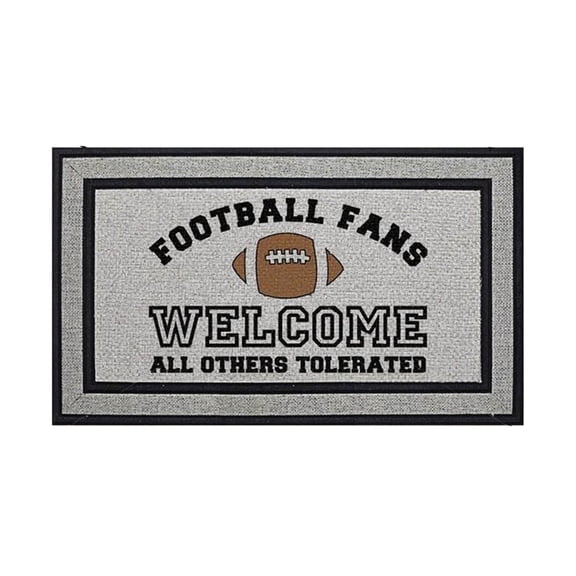 Football Themed Welcome Doormat Non Entrance Mat For Home Indoor Outdoor Rug