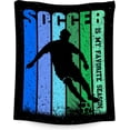 thumbnail image 1 of Football Throw Blanket, Football Blanket for Adults Team Gifts, Football Gifts for Boys Aged 8-12 Football Lovers, 60"x80" Soft Cozy Boys Throw Blanket for Teen Players Coach, 1 of 5
