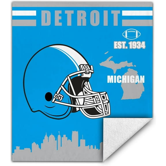 Football Throw Blanket Gifts for Men Women Flannel City Blanket for Home Office Car