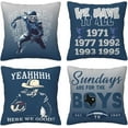 thumbnail image 1 of Football Throw Pillow Covers American Football Sport Team Decor Cushion Case Decoration Set of 4 Pillowcases Football Style Pillows Gifts for Football Lovers Fan for Sofa Bed Couch Car 20"X20", 1 of 6