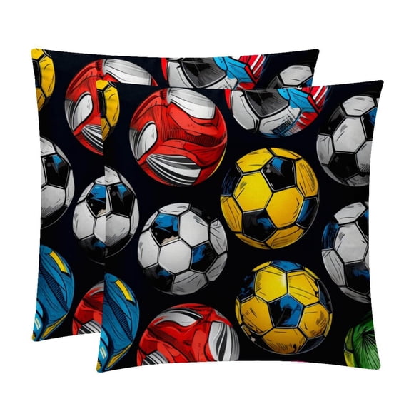 Football Throw Pillow Covers Inserts with Unique Patterns - Set of 2 for Pillows Covers - Available in 16x16, 18x18, 20x20 Inches - Great for Throw Pillow Covers - Versatile for Various Occasions