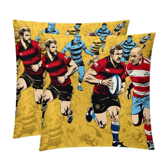 Football Throw Pillow Covers Set of 2 - Available in 16x16, 18x18, 20x20 Inches with Unique Patterns - for Home Decor, Throw Pillow Inserts, Pillow Inserts, Bed Pillow