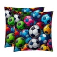 thumbnail image 1 of Football Throw Pillow Covers Set of 2 - Velvet Decorative Pillow Cases with Unique Patterns, 16x16, 18x18, 20x20 Inches for Home Decor, Couch, Sofa - Throw Pillows for Living Room, 1 of 6