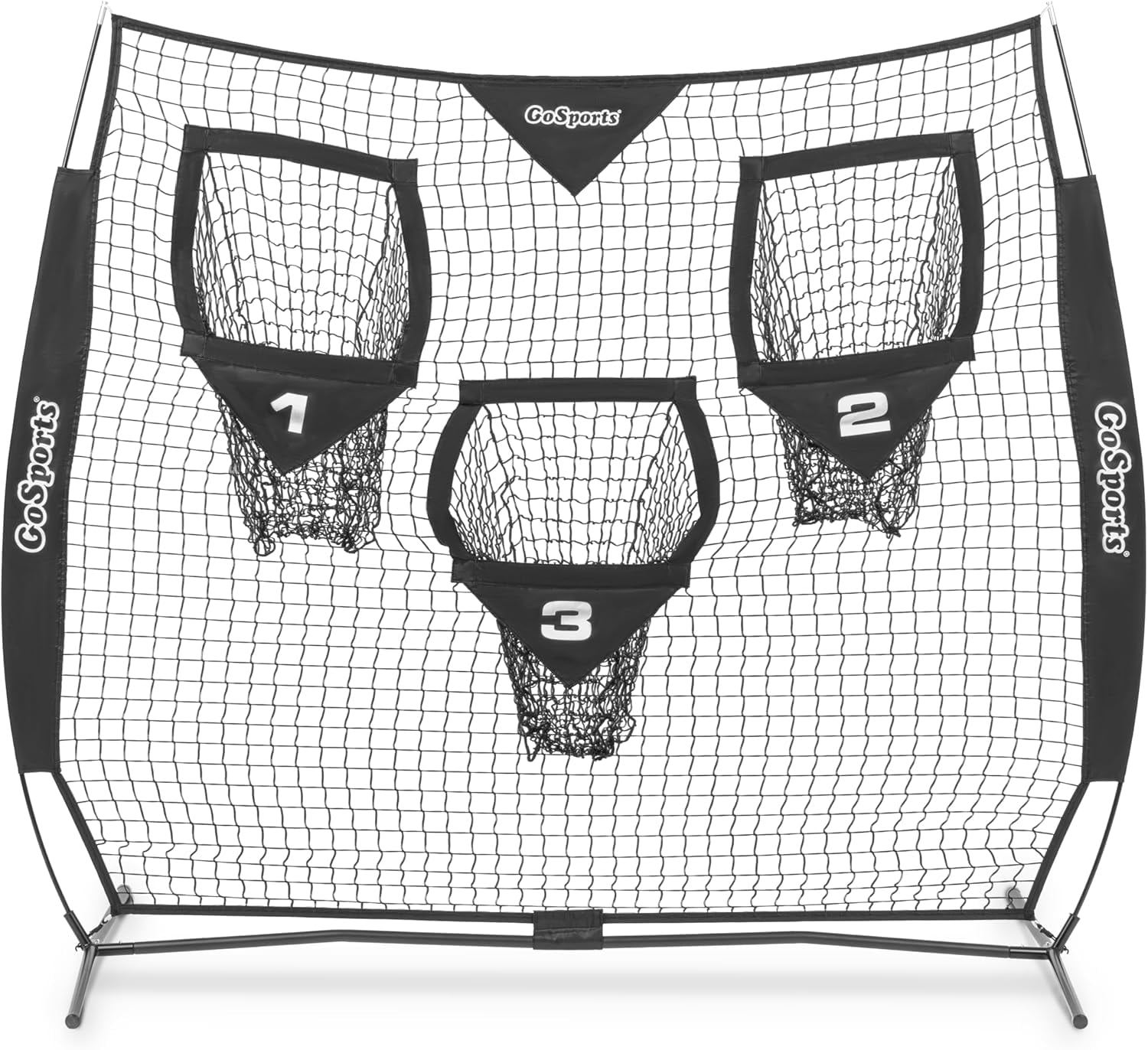 Football Throwing Net 8 x 8 ft or 6 x 6 ft Nets Choose Black or Red