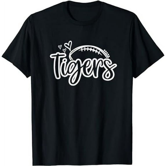 Football Tigers School Sports Fan Team Spirit T-Shirt