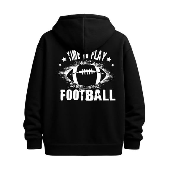 Football Time funny hoodies men's sweater hoodie black Sporty Athletic ...