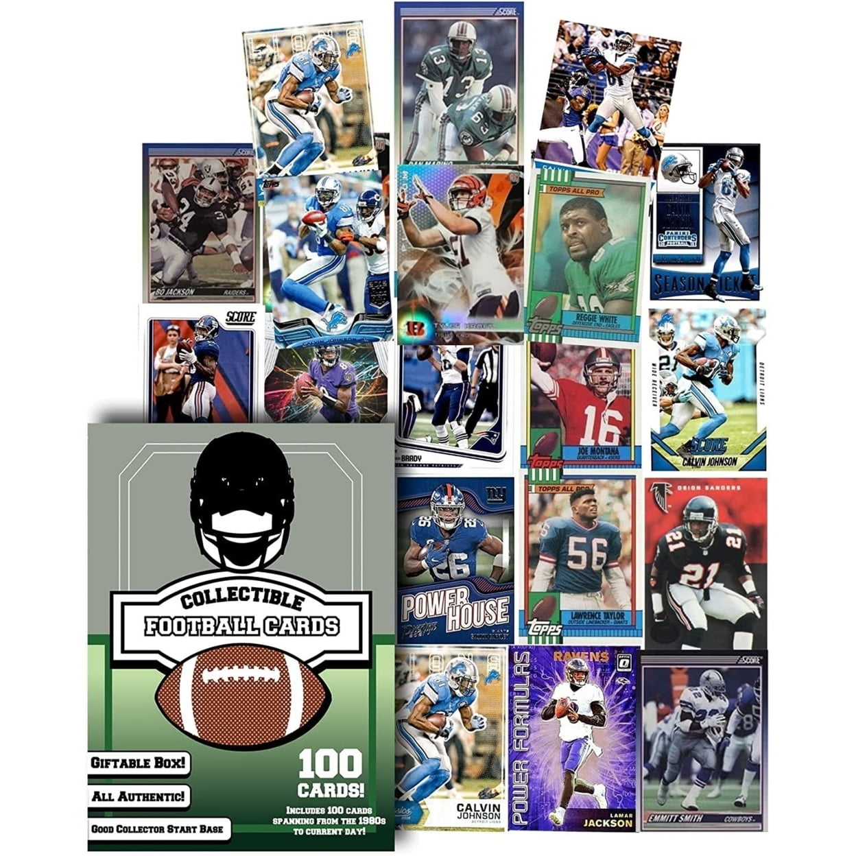 Football Trading Collector Cards 100ct Mix All-star Players
