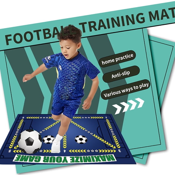 Football Training Mat Diatom Mud Non-slip Floor Mat Indoor Sound Insulation Fitness Footwork Control Mat for Sports Performance and Agility Drills, UKHBMC | Blue