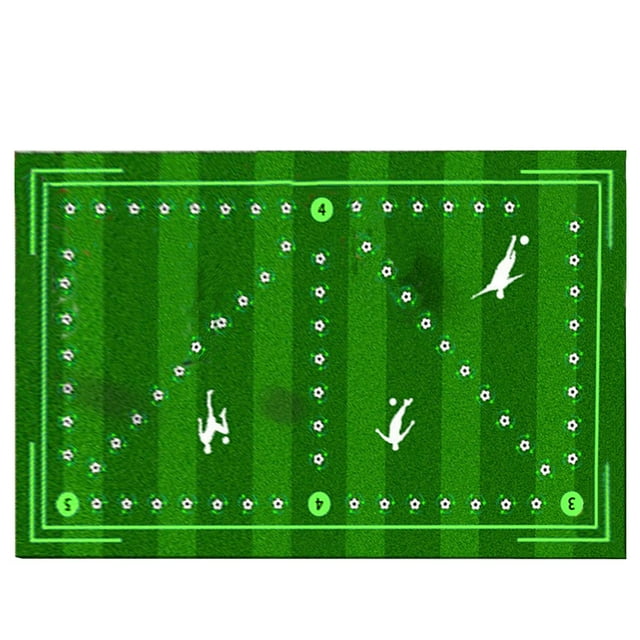 Football Training Practice Mat with Rebound Belt & Tote Bag Improves Ball Control Speed & Strength Agility Drills Enhance Footwork Anti-Slip Silent Design for Indoor/Outdoor Practice（32x48)
