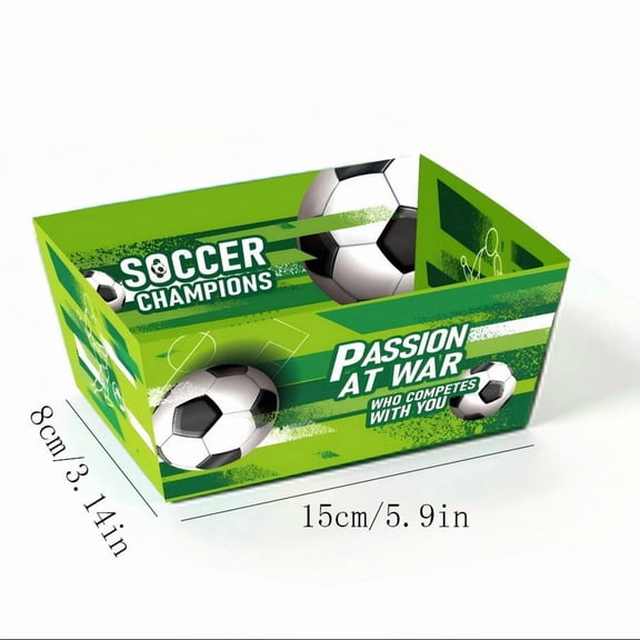 Football Tray Paper Box for Candy, Baking Snack Container, Party Favor Packaging Box, Manual Folding Box for Treats, 10-Pack
